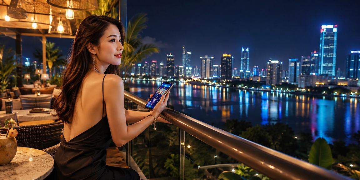 Người dùng Hà Nội sử dụng ứng dụng 23win01 tại quán cà phê buổi sáng